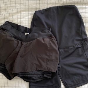 Senita athletics maternity workout shorts (2 pair)